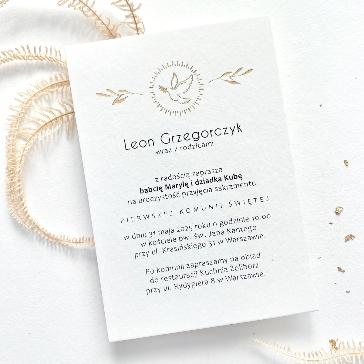 zaproszenie na komunię
