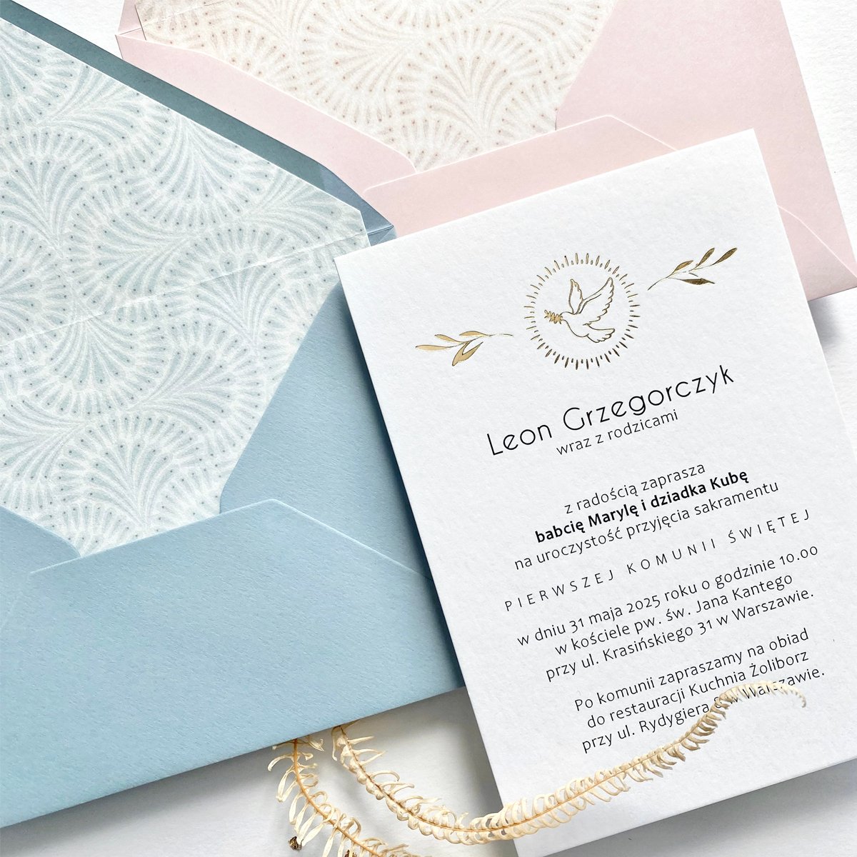 zaproszenie na komunię